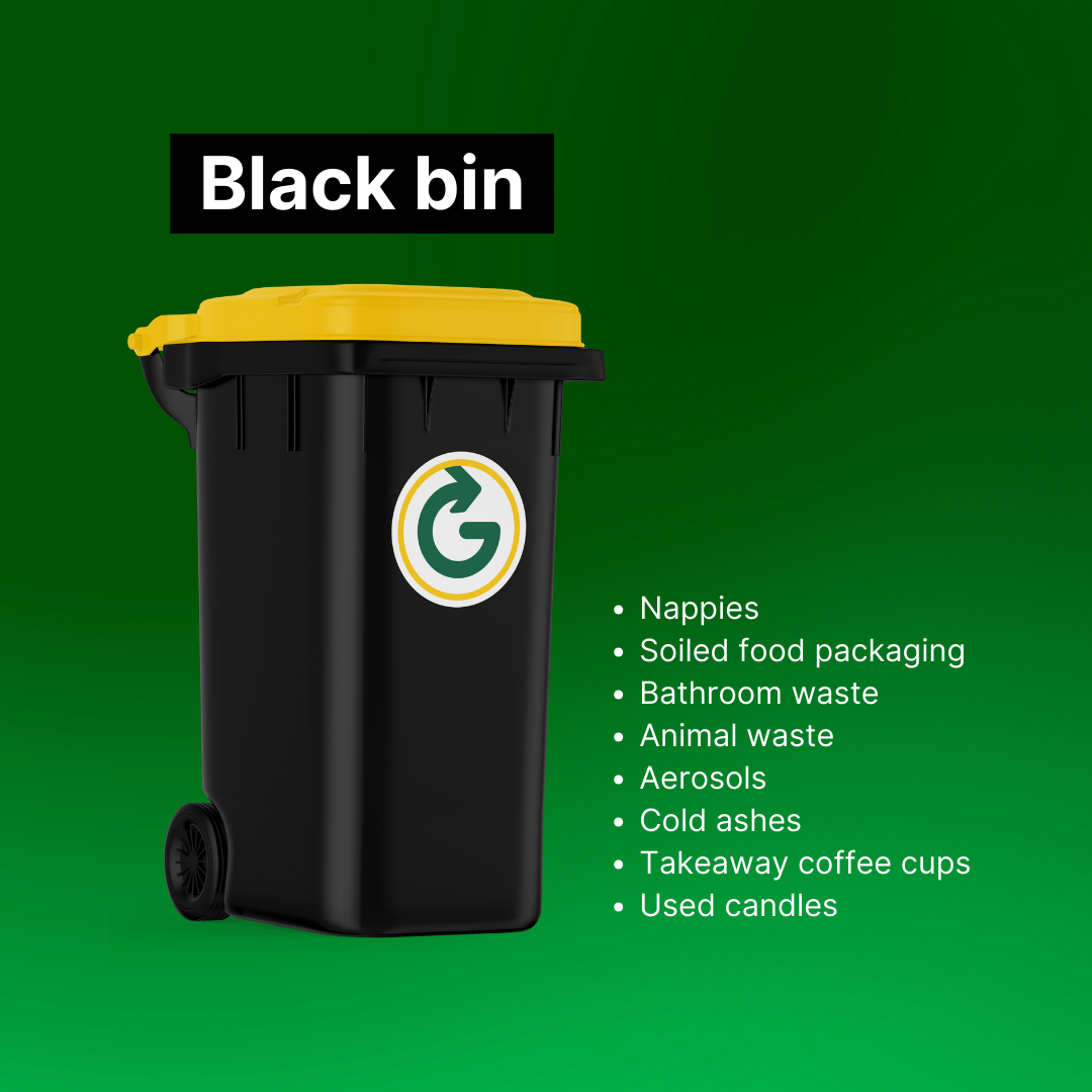 What goes in the general waste bin