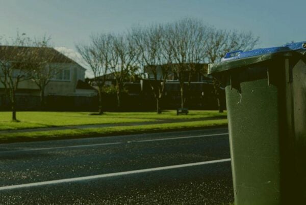 Wishcycling Blog Post: Green bin on the side of the road out for collection in Dublin